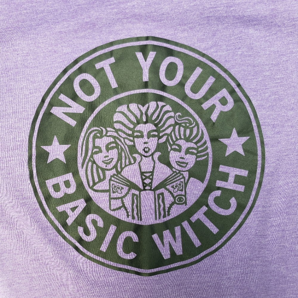 Canvas Bella+Canvas 'Not Your Basic Witch' Hocus Pocus Purple T-Shirt - XL